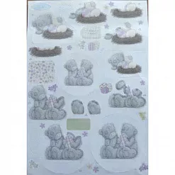 Аппликация бумажная вырубная с жемчужным эффектом "Пасхальный кролик", А4 (DoCrafts)