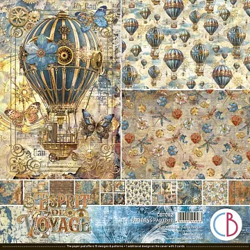 Набор бумаги 30х30 см "Esprit de Voyage. Фоновый", 8 листов (Ciao bella)