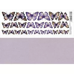 Лист с картинками 10х30 см "Бабочки. Прованс" (ScrapMania)