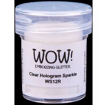 Пудра для эмбоссинга с глиттером "Clear Hologram Sparkle. Голограмма с блестками" (WOW)