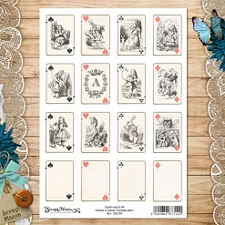 Скрап-карта А4 "Алиса в сказке. Колода карт" (ScrapMania)