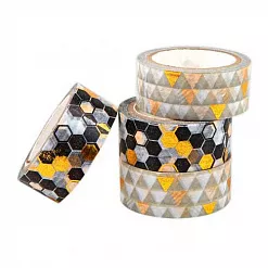 Набор бумажного скотча "Geometric Mono" (DoCrafts)