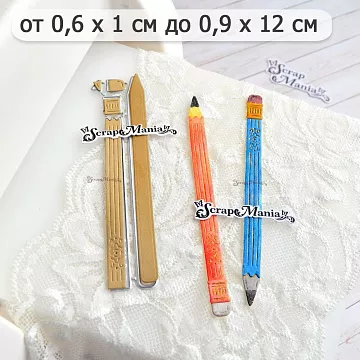 Нож "Школьная жизнь. Карандаш", 0,9х12,1 см (ScrapMania)