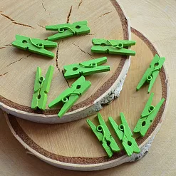 Набор деревянных прищепок "Зелёные", 10 шт, 2,5 см Набор деревянных прищепок "Зелёные", 10 шт, 2,5 см