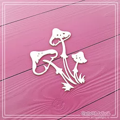 Чипборд "Грибы. Мухоморы", 4,5х5,5 см (СкрапМагия)