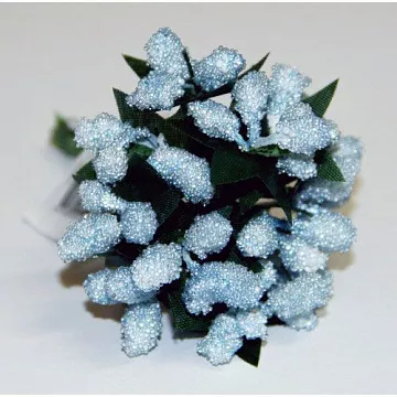 Букетик больших ягод в сахарной обсыпке "Одноцветные. Голубые" (Рукоделие)