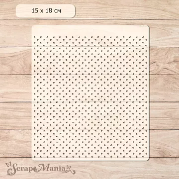 Трафарет 15х18 см "Новогодняя Ванилька. Потертые точки" (ScrapMania)
