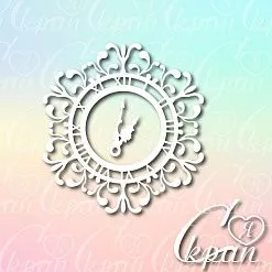 Чипборд "Часы ажурные", 9,1х8,6 см (LeoMammy)