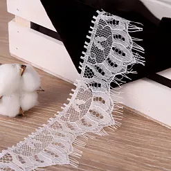 Кружево "Реснички айвори", ширина 6,3 см, длина 3 м