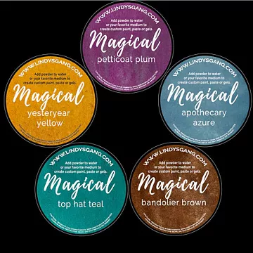 Набор сухих красок сияющих "Steampunk Soiree" (Lindy's)