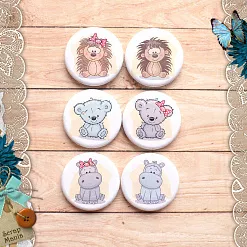 Набор фишек "Ежики и бантики" (ScrapMania)