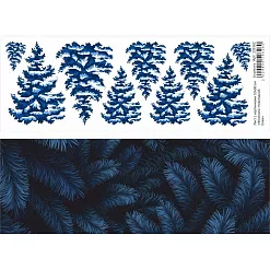 Лист с картинками 10х30 см "Фономикс. Новогодний. Елки" (ScrapMania)