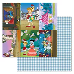 Набор бумаги 30,5х30,5 см "Буратино", 6 листов (ScrapMania)