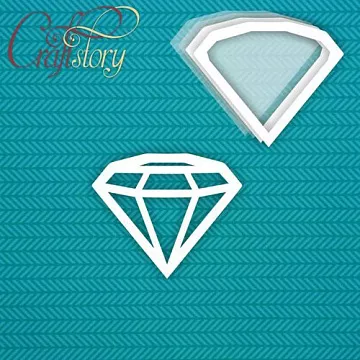 Украшение из чипборда "Шейкер. Бриллиант", большое (CraftStory)