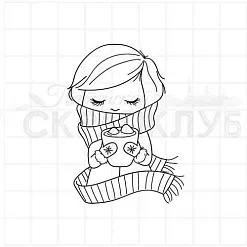 Штамп "Портрет Анни", 4,3х5,9 см (Скрапклуб)