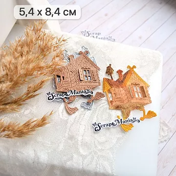 Нож "Русские сказки. Избушка на курьих ножках", 5,4х8,4 см (ScrapMania)