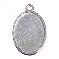 Основа под кабошон "Овал большой", цвет серебро