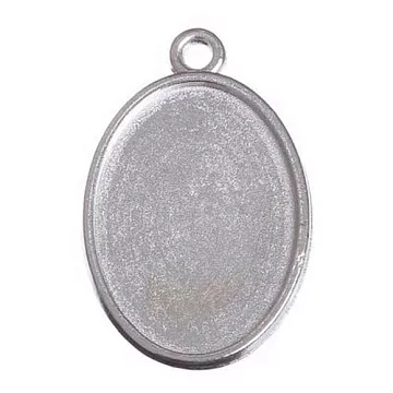 Основа под кабошон "Овал большой", цвет серебро