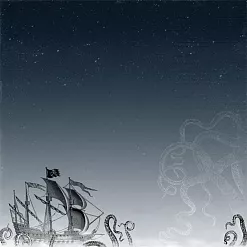 Набор бумаги 15х15 см "Мой капитан", 12 листов (ScrapMania)