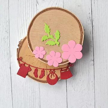 Набор вырубок "Детская растяжка", цвет бордовый (ScrapMania)