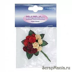 Букет "Розы" большой, оттенки красного (Reddy)
