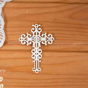 Украшение из чипборда "Крест" (Просто небо)