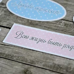 Набор высечек из бумаги "Теперь семья", 63 шт (ScrapMania)