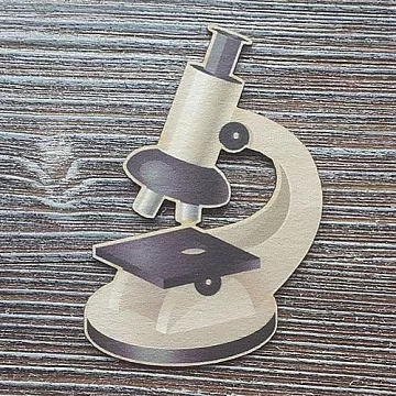 Украшение из цветного чипборда "Микроскоп" (Благолис)