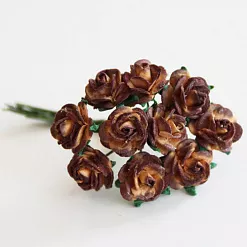 Букет мини розочек "Коричневые, двухтоновые" (Craft) Букет мини розочек "Коричневые, двухтоновые" (Craft)