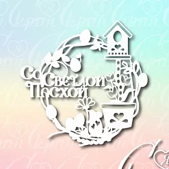 Чипборд "Венок со светлой пасхой" (LeoMammy)