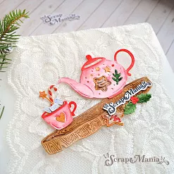 Нож "Добрый праздник. Чайная пара", 4,8х7,5 см (ScrapMania)