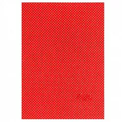 Отрез ткани на клеевой основе А4 "Красная в белый горошек"