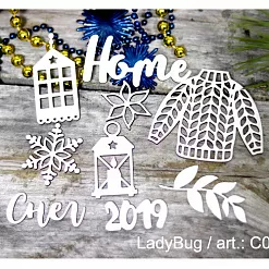 Набор украшений из чипборда "Home. 2019" (LadyBug)