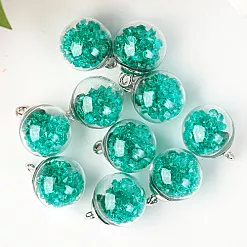 Набор стеклянных подвесок "Шар. Камушки морская волна" (АртУзор) Набор стеклянных подвесок "Шар. Камушки морская волна" (АртУзор)