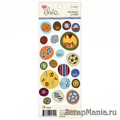 Набор пуговиц из чипборда "Cody rounds" (Ki Memories)