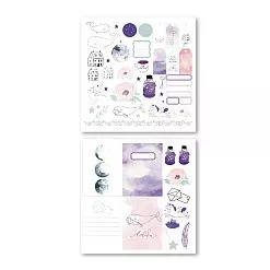 Набор бумаги 20х20 см "Космос внутри", 8 листов (Polkadot)