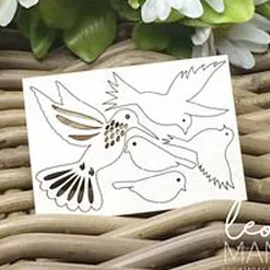 Набор украшений из чипборда "Птички. Мини" (LeoMammy) Набор украшений из чипборда "Птички. Мини" (LeoMammy)