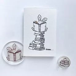 Штамп "Зайчик за книгой", 5,1х5,4 см (Скрапклуб) Штамп "Зайчик за книгой", 5,1х5,4 см (Скрапклуб)