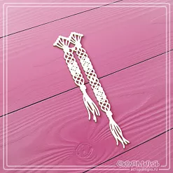 Чипборд "Макраме. Элемент 2", 1,9х7,8 см (СкрапМагия)