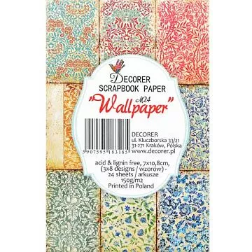Набор карточек "Обои", 24 шт (Decorer)