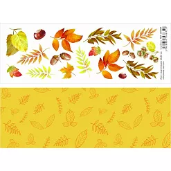 Лист с картинками 10х30 см "Осенние листья" (ScrapMania)