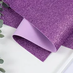 Лист фоамирана с глиттером 50х50 см "Сиреневый", толщина 2 мм
