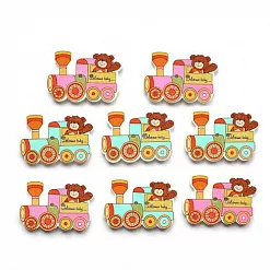 Набор деревянных пуговиц "Мишутка на паровозике" (АртУзор)