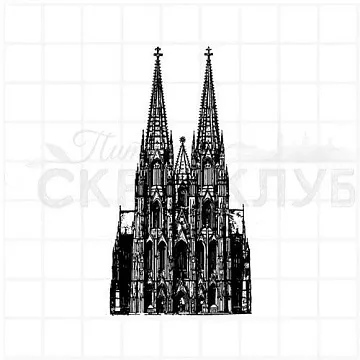 Штамп "Кафедральный собор 2", 3,6х6,8 см (Скрапклуб)