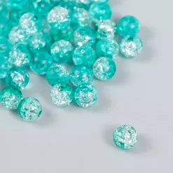 Набор бусин "Мыльный пузырь. Белый с зеленым", 0,8 см, 20 гр (АртУзор) Набор бусин "Мыльный пузырь. Белый с зеленым", 0,8 см, 20 гр (АртУзор)