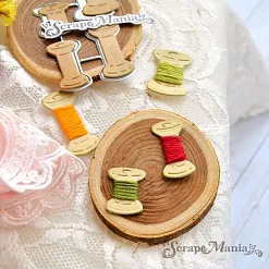 Нож "Рукоделие. Катушки деревянные", 1,6х2,4 см (ScrapMania)