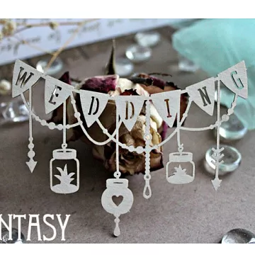 Чипборд "Свадебная растяжка 982", 8,2х11 см (Fantasy)