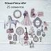 Набор высечек из ткани "Романтика 2", 25 шт (RozeFlowers)