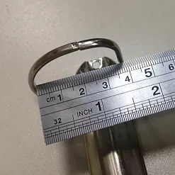 D-образный кольцевой механизм, 2 кольца, диаметр 40 мм, длина 13 см, цвет серебро