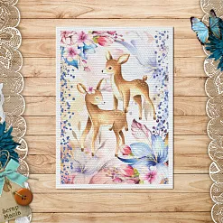 Тканевая карточка "Мамина нежность. Оленята" (ScrapMania)
